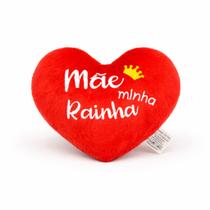 Almofada Coração "MÃE MINHA RAINHA" Presente Especial