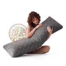 Almofada corporal de espuma viscoelástica Decroom ultramacia 20x54cm cinza escuro