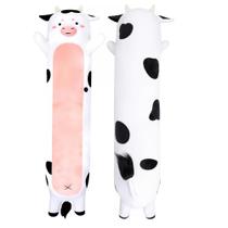 Almofada corporal de pelúcia Cuddle Paws Cow Print para crianças 58 cm Almofada corporal de pelúcia Cuddle Paws Cow Print para crianças 58 cm