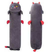 Almofada corporal de pelúcia Mewaii Long Cat 70 cm de bicho de pelúcia preto