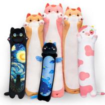 Almofada corporal de pelúcia Mewaii, projetada por um artista, Long Cat, 70 cm Almofada corporal de pelúcia Mewaii, projetada por um artista, Long Cat, 70 cm