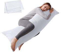 Almofada corporal ELNIDO QUEEN Almofada de cama longa macia 20x54 polegadas branca Almofada corporal ELNIDO QUEEN Almofada de cama longa macia 20x54 polegadas branca