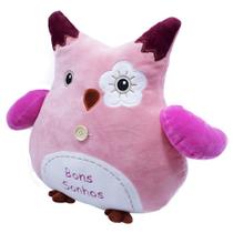 Almofada Coruja Corujinha Rosa Bons Sonhos 35cm - Pelúcia Almofada Coruja Corujinha Rosa Bons Sonhos 35cm - Pelúcia