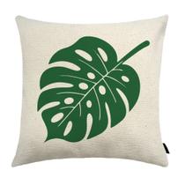Almofada Costela de Adão Verde Estampada 40x40cm Almofada Costela de Adão Verde Estampada 40x40cm