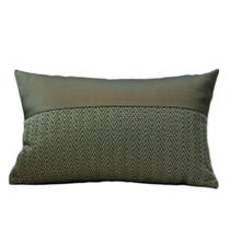 Almofada Couro & Linhão Retangular