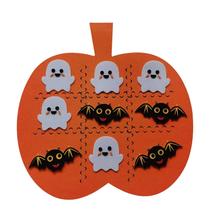 Almofada da velha do dia das bruxas DIY Ghost Bat Pumpkin Tic-tac-toe Pad