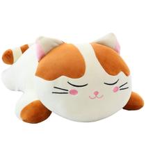 Almofada de abraço de pelúcia Cat Elfishgo Super Soft 60 cm marrom Almofada de abraço de pelúcia Cat Elfishgo Super Soft 60 cm marrom