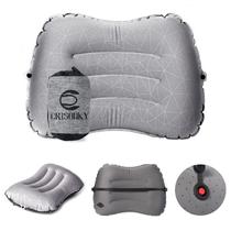 Almofada de acampamento Crisonky, mochila de viagem inflável, cinza claro Almofada de acampamento Crisonky, mochila de viagem inflável, cinza claro