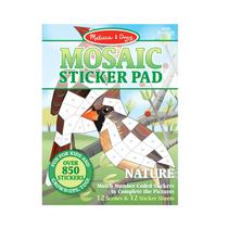 Almofada de adesivos em mosaico Melissa & Doug Nature com mais de 850 adesivos