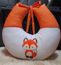 Almofada de Amamentação Bebê Total Conforto Tecido Estampado Bordado 100% Algodão