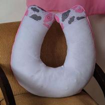 Almofada de Amamentação Naninha Menina Chuva de Amor Nuvenzinha Rosa