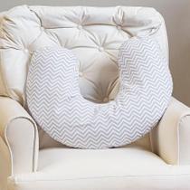 Almofada De Amamentar Chevron Cinza Menino Menina