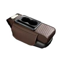 Almofada De Apoio De Braço Para Carro Com Suporte Para Copos E Compartimento Para Lenços,
