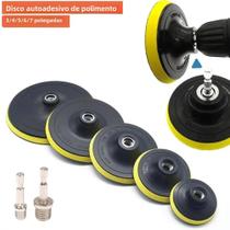 Almofada De Apoio De Disco De Lixa 3 4 5 6 7 Polegada Autoadesiva 10 14mm Haste De Broca Acessórios