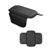 Almofada De Apoio Para Braço De Carro Em Couro Com Espuma De Memória E Bolso De Armazenamento Almofada De Apoio Para Braço De Carro Em Couro Com Espuma De Memória E Bolso De Armazenamento
