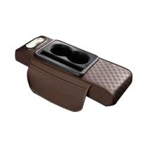 Almofada De Apoio Para Console Central De Carro Em Couro PU Multifuncional Com Suporte Para Copo E