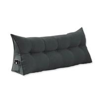 Almofada de Apoio Para Encosto de Cabeceira Mel Solteiro 100 cm Suede Cinza - DL Decor