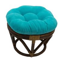 Almofada de apoio para pés Blazing Needles Solid Microsuede 18 cm Aqua