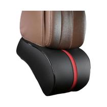 Almofada De Apoio Para Pescoço Em Couro PU Respirável Com Espuma De Memória Para Carro