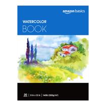 Almofada de aquarela Amazon Basics 9x12 300gsm 30 folhas