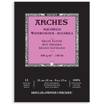 Almofada de aquarela Arches Aquarelle 300gsm 12 folhas 23x30cm Almofada de aquarela Arches Aquarelle 300gsm 12 folhas 23x30cm