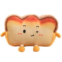 Almofada de aquecimento de mãos Plush Toy Cartoon Toast Bread 35 cm