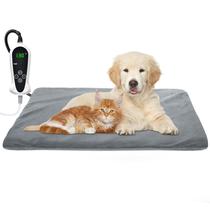 Almofada de aquecimento RIOGOO Pet Electric para cães e gatos à prova d'água cinza