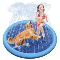 Almofada de aspersão Raxurt Splash para piscina para cães 130 cm, azul durável