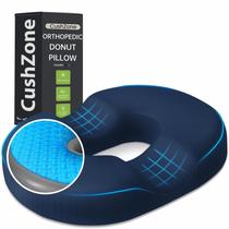 Almofada de assento CushZone Donut Cooling Gel Memory Foam Blue