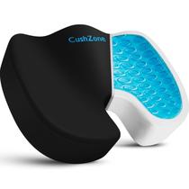 Almofada de assento CushZone Gel Cooling Memory Foam preta