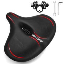 Almofada de assento de bicicleta BUCKLOS confortável, extra larga, impermeável