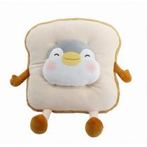 Almofada de assento design de pão fatiado com pinguim 38 cm. Almofada de assento design de pão fatiado com pinguim 38 cm.