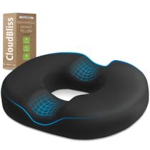 Almofada de assento Donut Pillow CloudBliss Black Almofada de assento Donut Pillow CloudBliss Black