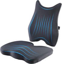 Almofada de assento e apoio lombar - espuma de memória