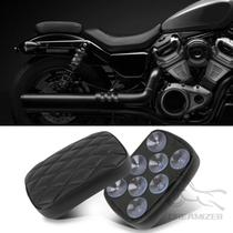 Almofada De Assento Traseiro Para Motocicleta Harley Dyna 883 Choppers Bobber Com 8 Ventosas