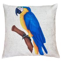 Almofada De Aves Pássaros Cacatua Araras Tucano Sarja 45x45