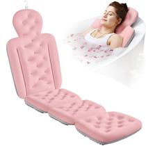 Almofada de banho de corpo inteiro VOXOR rosa com saco de roupa suja 60x40cm