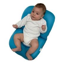 Almofada De Banho Para Bebê Importway Banho Relaxante Azul Conforto Bebê