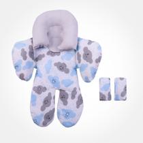 Almofada de Bebê Conforto Dupla Face Nuvem Azul - MJS BABY