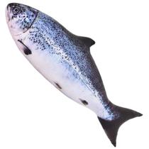 Almofada de brinquedo de pelúcia OPHRBU Simulation Fish 60 cm para gatos ou crianças