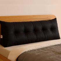Almofada de Cabeceira Encosto Apoio para Lombar com Bolso Lateral 140x50x20 - BF Colchões Almofada de Cabeceira Encosto Apoio para Lombar com Bolso Lateral 140x50x20 - BF Colchões