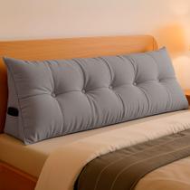 Almofada de Cabeceira Encosto Apoio para Lombar com Bolso Lateral 160x50x20 - BF Colchões