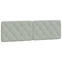 Almofada de cabeceira VidaXL Light Grey Velvet 61x2.4x18.9cm