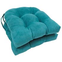 Almofada de cadeira Blazing Needles Microsuede 40x40cm Aqua Blue 2 peças Almofada de cadeira Blazing Needles Microsuede 40x40cm Aqua Blue 2 peças