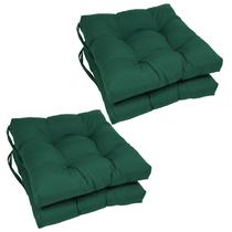 Almofada de cadeira Blazing Needles Twill Square Forest Green 4 unidades