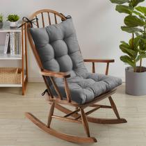Almofada de cadeira de balanço Sweet Home Collection, conjunto de 2 peças, cinza