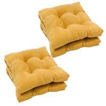 Almofada de cadeira de microcamurça Pillow Blazing Needles 16", limão, 4 unidades Almofada de cadeira de microcamurça Pillow Blazing Needles 16", limão, 4 unidades