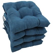 Almofada de cadeira de microcamurça Pillow Blazing Needles 41 cm Indigo 4 unidades Almofada de cadeira de microcamurça Pillow Blazing Needles 41 cm Indigo 4 unidades