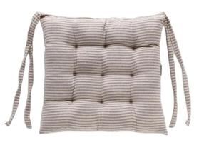 Almofada De Cadeira Futton Com Amarração 40x40cm - Listras Camurça