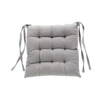 Almofada De Cadeira Futton Com Amarração 40X40Cm - Prata